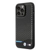 iPhone 14 Pro Cover Carbon Effect Printed Logo Sort