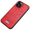 iPhone 14 Pro Cover Lædertekstur Rød