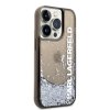 iPhone 14 Pro Cover Liquid Glitter Translucent Sort
