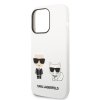 iPhone 14 Pro Cover Liquid Silicone Karl & Choupette Hvid