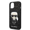 iPhone 14 Cover Glitter Flakes Ikonik Patch Sort