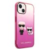 iPhone 14 Cover Karl & Choupette Gradient Lyserød