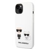 iPhone 14 Cover Liquid Silicone Karl & Choupette Hvid