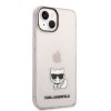 iPhone 14 Cover Printed Choupette Transparent Lyserød