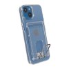 iPhone 15 Cover with Stand Card Holder Transparent