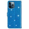 iPhone 15 Pro Max Etui Glitter Blå
