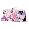 iPhone 15 Pro Max Etui Motiv Lilla Blomster