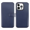 iPhone 15 Pro Max Etui Ægte Læder Blå