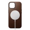 iPhone 15 Cover Modern Leather Case Brun
