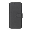 iPhone 16 Pro Max Etui Ægte læder Kortholder Sort