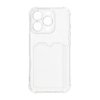 iPhone 16 Pro Cover Kortholder Stødabsorberende Transparent