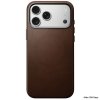 iPhone 17 Pro Max Cover Traditional Leather Case Brun
