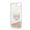 iPhone 7/8/SE Cover Glitter Floating Hearts Guld