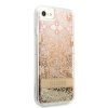 iPhone 7/8/SE Cover Liquid Glitter Paisley Pattern Guld