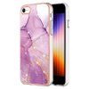 iPhone 7/iPhone 8/iPhone SE 2020/iPhone SE 2022 Cover Marmor Glitter Lyslilla