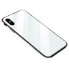 iPhone X/Xs Cover Hærdet Glas Metal TPU Hvid