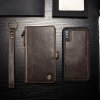 iPhone X/Xs Plånboksetui Qin Series Löstagbart Cover Mørkebrun