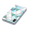 iPhone X/Xs Cover Marmor Hvid Cyan