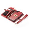 iPhone Xr Plånboksetui Qin Series Löstagbart Cover Rød