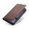 iPhone Xr Plånboksetui Retro Flip Stativfunktion PU-læder Mørkebrun