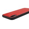 iPhone Xr Cover Ægte Læder Krokodillemønster Rød
