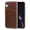 iPhone Xr Cover med Kortholder Mørkebrun