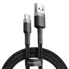 Kabel Cafule Cable USB-A/USB-C 3m Grå Sort