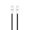 Kabel Cotton Braided USB-C/USB-C 1.5m Sort