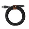 Kabel DuraTek Plus USB-C till USB-A med Strop Sort