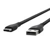 Kabel DuraTek Plus USB-C till USB-A med Strop Sort