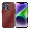 iPhone 14 Pro Cover Kulfibermønster Rød