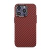 iPhone 14 Pro Cover Kulfibermønster Rød