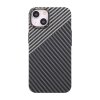 iPhone 14 Cover Kulfibermønster Sort Hvid