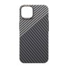 iPhone 14 Cover Kulfibermønster Sort Hvid