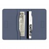 Kortholder Card Wallet Snap Leather Blå