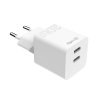 Oplader 2xUSB-C 20W Hvid