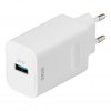 Oplader Quickcharge 24W USB-A Hvid