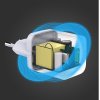 Oplader USB-A/USB-C 20W Hvid