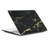 MacBook Pro 13 Touch Bar (A1706 A1708 A1989 A2159) Cover Marmor Sort Guld