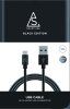 Micro-USB Kabel 1m Metalic Sort