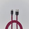 Micro-USB Kabel 2m Fuzzy Mørkelilla