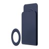 Mobilholder MagSafe Plain Leather + Magnetic Ring Blå