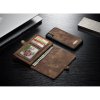 Mobilplånbok till Apple iPhone X/Xs Bondet læder TPU Löstagbart Cover Brun