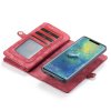 Mobilplånbok till Huawei Mate 20 Pro Splittläder TPU Löstagbart Skal Röd