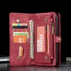 Mobilplånbok till Huawei P20 Bondet læder TPU Löstagbart Cover Rød