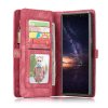 Mobilplånbok till Samsung Galaxy Note 9 Bondet læder TPU Löstagbart Cover Rød