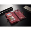 Mobilplånbok till Samsung Galaxy S8 Plus Bondet læder TPU Löstagbart Cover Rød