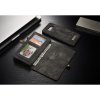 Mobilplånbok till Samsung Galaxy S8 Plus Bondet læder TPU Löstagbart Cover Sort