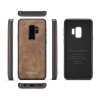 Mobilplånbok till Samsung Galaxy S9 Plus Bondet læder TPU Löstagbart Cover Brun