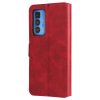 Motorola Edge 20 Pro Etui Lædertekstur Rød